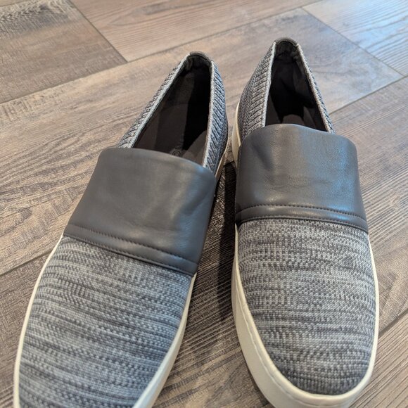 Vince Women's Ward Knit Slip-On Comfortable Platform Sneaker in Space Gray 7.5 - Picture 6 of 7